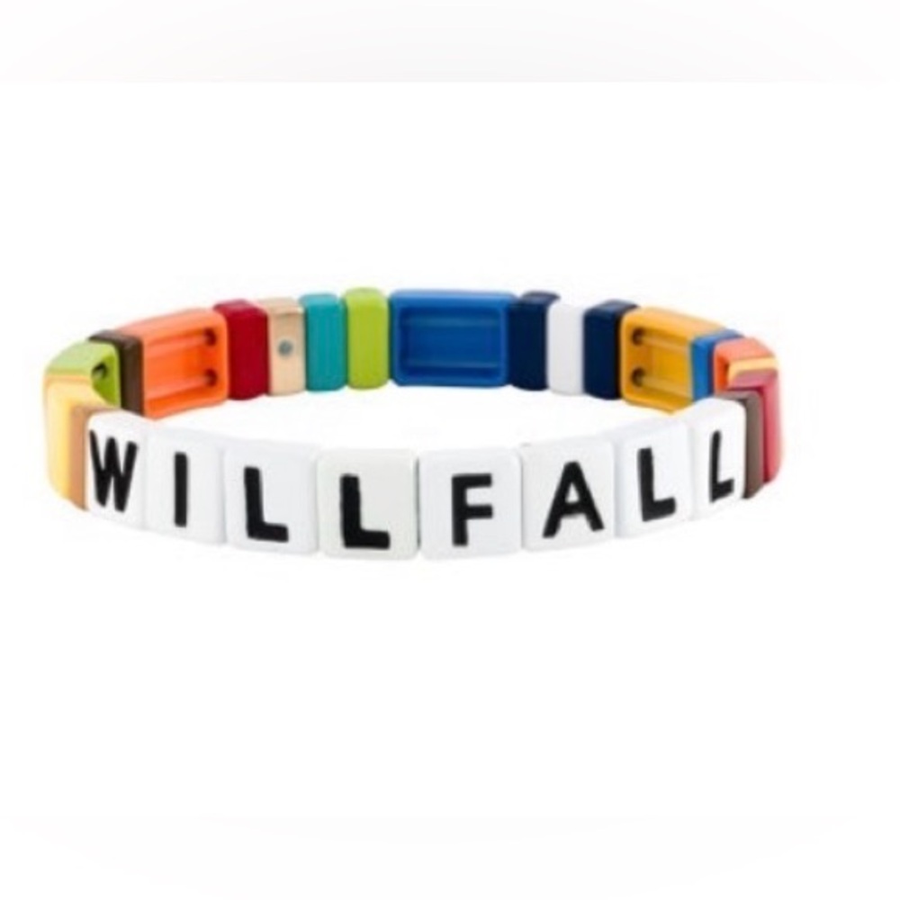 Roxanne Assoulin Enamel Just Say It “Will Fall” Bracelet. Rare piece ~New